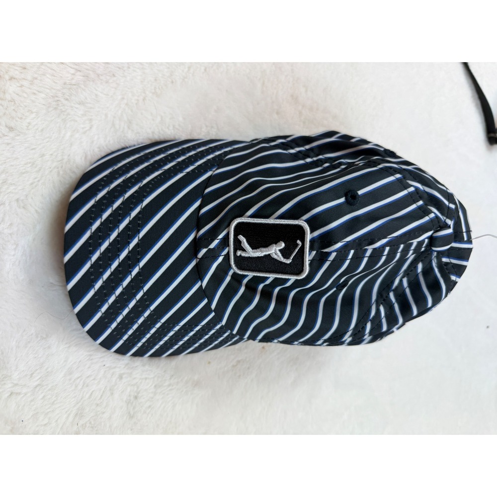 PGA Tour Womens Golf Hat Navy Blue White Striped Adjustable Strapback Cap